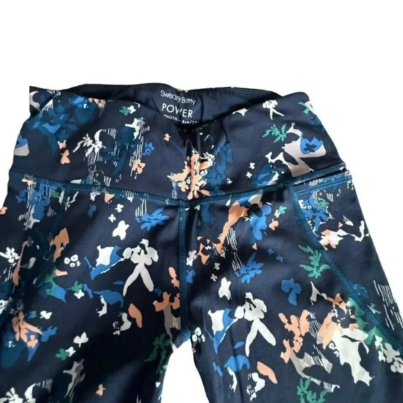 Sweaty Betty Power Full Length Legging Size Small blue abstract floral print - Picture 4 of 7